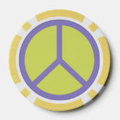 Kleurrijke Peace Sign poker chips (Achterkant)