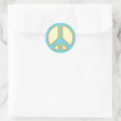Kleurrijke Peace Sign Sticker (Tas)