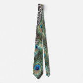 Kleurrijke Peacock Feathers Pattern Stropdas (Voorkant)
