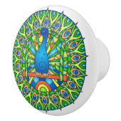 Kleurrijke Peacock Mandala Keramische Pull Knop (Rechts)