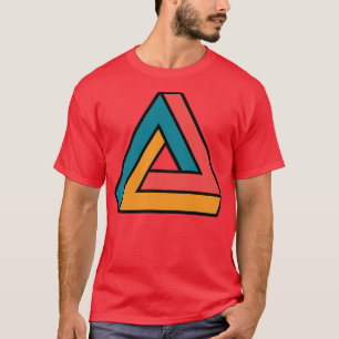Kleurrijke Penrose driehoek T-shirt