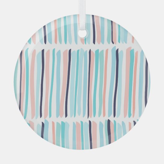 Kleurrijke penseelstreken:  krabbelen. glas ornament (Voorkant)