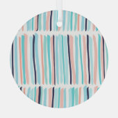 Kleurrijke penseelstreken:  krabbelen. glas ornament (Achterkant)