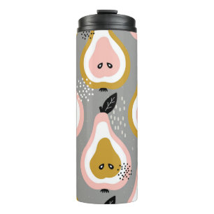 Kleurrijke peren, motief. thermosbeker