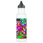 Kleurrijke persoonlijke marmerbare fluïde kunst waterfles (Rechts)