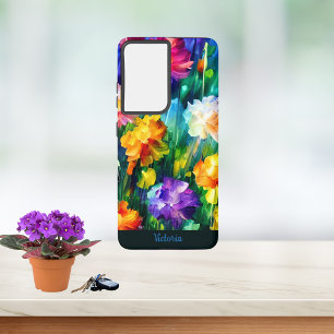 Kleurrijke persoonlijke Waterverf bloemen Kunst Samsung Galaxy Hoesje