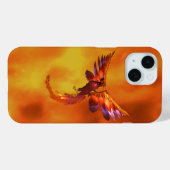 Kleurrijke Phoenix die tegen een vurige achtergron Case-Mate iPhone Case (Achterkant (horizontaal))