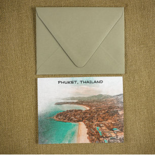 Kleurrijke Phuket Thailand Coastline Uitzicht Briefkaart