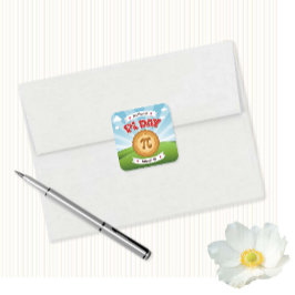 Kleurrijke Pi Day Vierkante Sticker