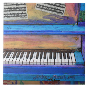 Kleurrijke Piano Tegeltje