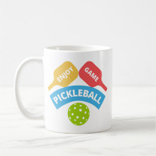 Kleurrijke Pickleball-paddle en -bal Koffiemok