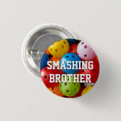 Kleurrijke picklebons ronde button 3,2 cm (Voorkant /achterkant)