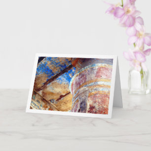 Kleurrijke pilaar bij de Luxor Tempel, Egypte, Kaart