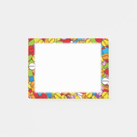 Kleurrijke Pillen Medisch Dokter Verpleegster Apot Post-it® Notes (Voorkant)