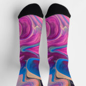 Kleurrijke Pinks Marble Style Crazy Sokken (Top)