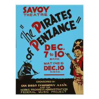 Kleurrijke Piraten van Penzance Poster Print
