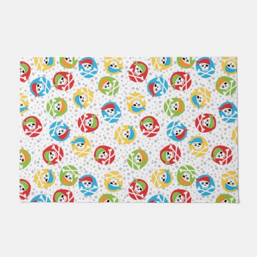 kleurrijke piratenschedels deurmat (Voorkant)