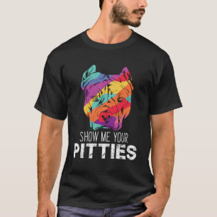 Kleurrijke Pitbull Funny Dog Lover Pittie Eigenaar T-shirt