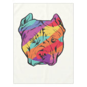 Kleurrijke Pitbull Graphics Tafelkleed (Voorkant)