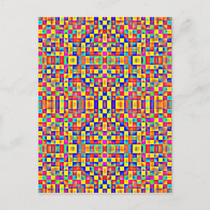 Kleurrijke Pixel Briefkaart