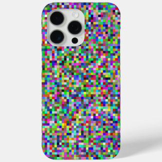 Kleurrijke Pixel Vierkanten Achtergrondpatroon iPhone 15 Pro Max Hoesje