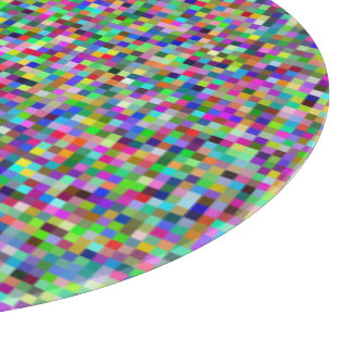 Kleurrijke Pixel Vierkanten Achtergrondpatroon Snijplank