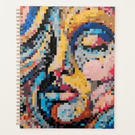 Kleurrijke pixelcreatie planner