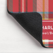 Kleurrijke Plaid Classic gepersonaliseerde rood Muismat (Hoek)