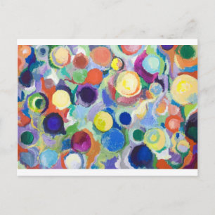 Kleurrijke planten (abstract expressionisme) briefkaart