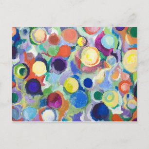 Kleurrijke planten (abstract expressionisme) briefkaart