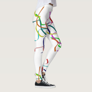 Kleurrijke plastic streamers leggings