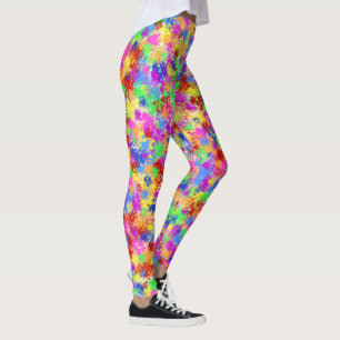 Kleurrijke platter Paint Rainbow Splash Trendy Neo Leggings
