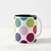 Kleurrijke poka Dot Bubble Round Dot Coffee Mok Cu (Voorkant rechts)