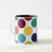 Kleurrijke poka Dot Bubble Round Dot Coffee Mok Cu (Voorkant links)