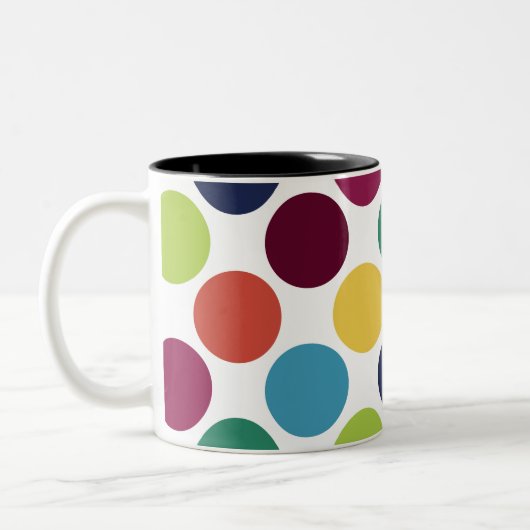 Kleurrijke poka Dot Bubble Round Dot Coffee Mok Cu (Links)