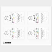 Kleurrijke poka Dot Large Hand Sanitizer Soap Rechthoekige Sticker (Vel)