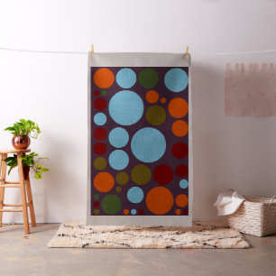 Kleurrijke polka dot cirkels patroon #2 stof