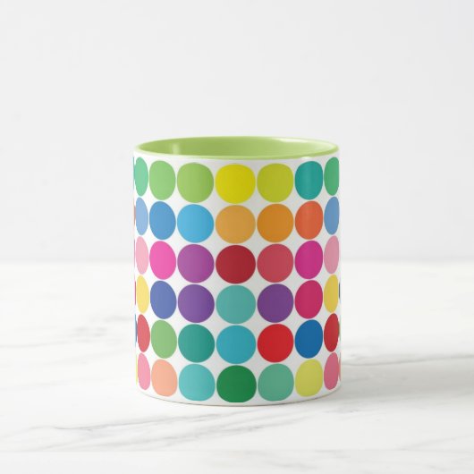 Kleurrijke Polka Dot Cup Pas Mok aan (Midden)