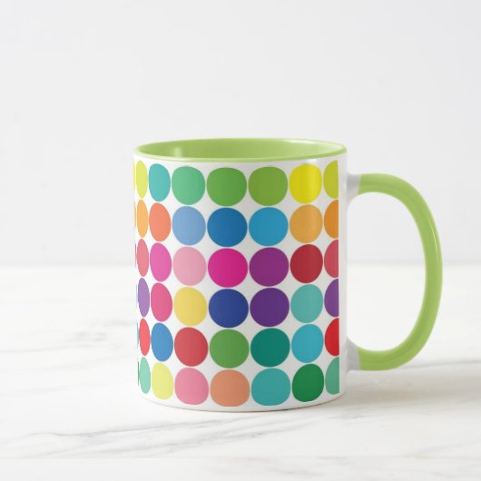 Kleurrijke Polka Dot Cup Pas Mok aan (Rechts)