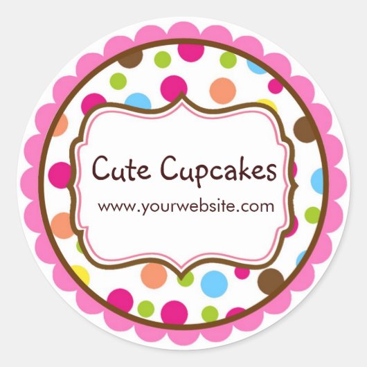 Kleurrijke Polka Dot Stickers (Voorkant)