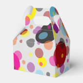 Kleurrijke polka stippen bedankdoosjes (Achterkant)