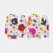 Kleurrijke polka stippen bedankdoosjes (Uitgevouwen)