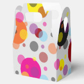Kleurrijke polka stippen bedankdoosjes (Geopend)