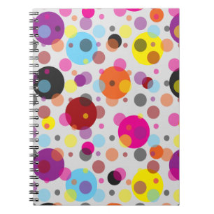 Kleurrijke polka stippen notitieboek