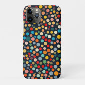 Kleurrijke polka stippen op donkere achtergrond Case-Mate iPhone case (Achterkant)