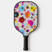 Kleurrijke polka stippen pickleball paddle (Achterkant)