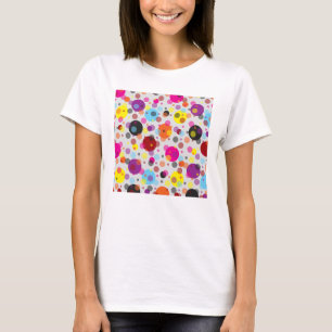 Kleurrijke polka stippen t-shirt