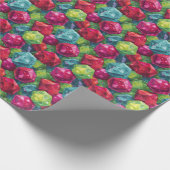 Kleurrijke Polyhedral Dice D & D Gaming Cadeaupapier (Hoek)