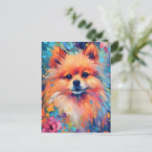 Kleurrijke Pommerse Briefkaart (Staand voorkant)