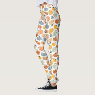 Kleurrijke pompoen pompoen patroon leggings